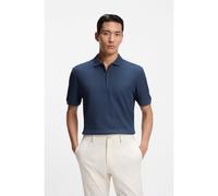 BOSS Polo de algodón estructurado con tapeta de cremallera - StyleL-Payrot 116, 50548935 Azul oscuro M