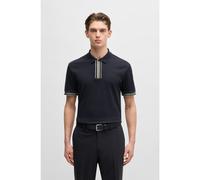 BOSS Polo de algodón interlock con extremos en contraste - StyleParlay 185, 50486186 Azul oscuro MA