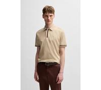 BOSS Polo de algodón interlock con extremos en contraste - StyleParlay 185, 50486186 Beige MA