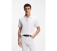BOSS Polo de algodón mercerizado con detalles de rayas - StyleH-Parlay 238, 50559668 Blanco XXL