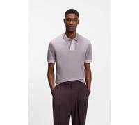 BOSS Polo de algodón mercerizado con detalles de rayas - StyleH-Parlay 238, 50559668 Luz púrpura M