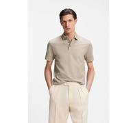 BOSS Polo de algodón mercerizado con jacquard en tres tonos - StyleH-Parlay 242, 50559766 Beige claro XXXL