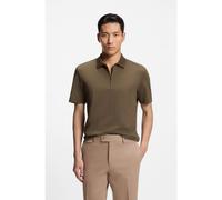 BOSS Polo de algodón y seda con cremallera en el cuello - StyleL-Payrot 125, 50555939 Marrón M