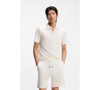 BOSS Polo de algodón y seda con cremallera en el cuello - StyleL-Payrot 125, 50555939 Natural M