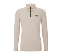 BOSS Polo de equitación para doma confeccionado en material superelástico - StyleELTON SIGN.STRIPE TRAIN.POLO, B1M0405 Beige XS
