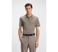 BOSS Polo de lana y seda con botones de nácar - StyleL-Perry 113, 50553161 Marrón M