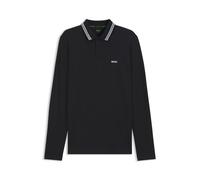 BOSS Polo de manga larga de piqué de algodón - StylePlisy, 50536609 Azul oscuro 6XL