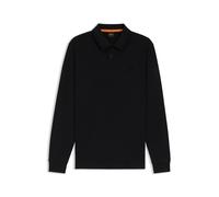 BOSS Polo de manga larga en algodón con detalle de logo - StylePe_interlock_long, 50527525 Negro L