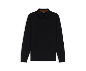 BOSS Polo de manga larga en algodón con detalle de logo - StylePe_interlock_long, 50527525 Negro XL