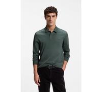 BOSS Polo de manga larga en algodón con detalle de logo - StylePe_interlock_long, 50527525 Verde oscuro L