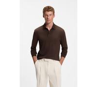 BOSS Polo de manga larga en algodón interlock con logo - StylePado 30, 50468392 Marrón oscuro M
