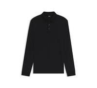 BOSS Polo de manga larga en algodón interlock con logo - StylePado 30, 50468392 Negro 4XL