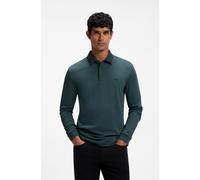 BOSS Polo de manga larga en algodón interlock con logo - StylePado 30, 50468392 Verde oscuro XXL