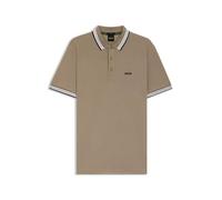 Boss Polo de Piqué de Ajuste Regular con Logotipo Curvado Camisa de Polo Hombre