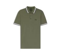 Boss Polo de Piqué de Ajuste Regular con Logotipo Curvado Camisa de Polo Hombre