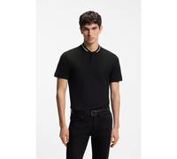 BOSS Polo de piqué de algodón con cuello Henley - StyleC-Pratt 40, 50559855 Negro XXXL
