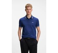 BOSS Polo de piqué de algodón con detalles de logo - StylePaddy, 50469055 Azul L