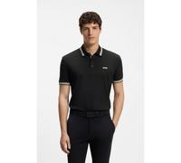 BOSS Polo de piqué de algodón con detalles de logo - StylePaddy, 50469055 Azul oscuro 5XL
