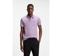 BOSS Polo de piqué de algodón con detalles de logo - StylePaddy, 50469055 Luz púrpura XS