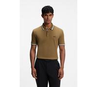 BOSS Polo de piqué de algodón con detalles de logo - StylePaddy, 50469055 Marrón 5XL
