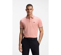 BOSS Polo de piqué de algodón con detalles de logo - StylePaddy, 50469055 Rosa claro XXL