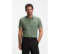 BOSS Polo de piqué de algodón con detalles de logo - StylePaddy, 50469055 Verde 4XL