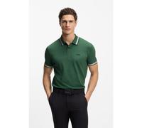 BOSS Polo de piqué de algodón con detalles de logo - StylePaddy, 50469055 Verde oscuro 4XL