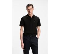 BOSS Polo de piqué de algodón con detalles en contraste - StyleParlay 190, 50494697 Negro M