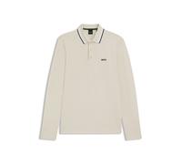 BOSS Polo de piqué de algodón con logo en contraste - StylePlisy, 50536609 Natural L
