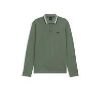 BOSS Polo de piqué de algodón con logo en contraste - StylePlisy, 50536609 Verde L