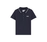 BOSS Polo de piqué de algodón con logo estampado para niños - StyleJ25P26/10P14A, J25P26 Azul oscuro 126