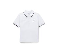 BOSS Polo de piqué de algodón con logo estampado para niños - StyleJ25P26/10P14A, J25P26 Blanco 102