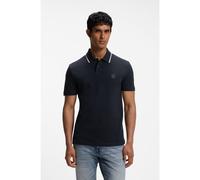 BOSS Polo de piqué de algodón con raya en el cuello en contraste - StylePasserford, 50566185 Azul oscuro XXXL