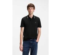 BOSS Polo de piqué de algodón con raya en el cuello en contraste - StylePasserford, 50566185 Negro XXXL