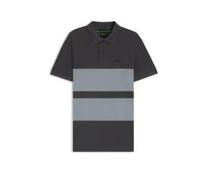 BOSS Polo de piqué de algodón con rayas anchas - StylePolo Stripe Zone, 50545871 Gris XL