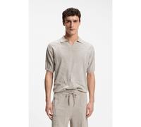 BOSS Polo de punto con cuello abierto y diseño gráfico - StyleAsurfo, 50558741 Gris claro L