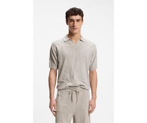 BOSS Polo de punto con cuello abierto y diseño gráfico - StyleAsurfo, 50558741 Gris claro L
