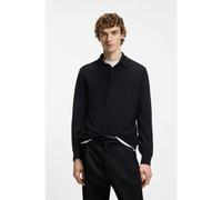 BOSS Polo de punto con diferentes estructuras en mezcla de lana - StyleH-Hincognito_IN, 50564604 Azul oscuro S