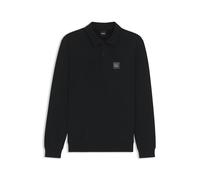 BOSS Polo de punto de algodón elástico para equitación con aplique de logo - StyleLUIS POLO SWEATER, B7M1201 Negro M