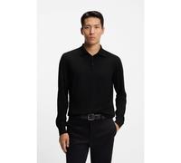 BOSS Polo de punto de lana, seda y cashmere - StyleL-Ovio, 50544809 Negro M