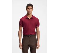 BOSS Polo de punto de mezcla de algodón con raya horizontal - StyleH-Narciso, 50560483 Rojo XL