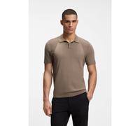 BOSS Polo de punto en mezcla de algodón con estructura con detalles anatómicos - StyleKN_Momentum-Lite PS, 50558353 Marrón claro XXL