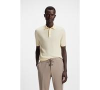 BOSS Polo de punto trenzado de seda y algodón - StyleL-Incanto, 50543207 Natural L