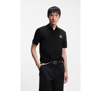 BOSS Polo del año del caballo de piqué de algodón con logo de diseño - StyleQiang_CNY, 50556415 Negro XL