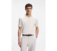 BOSS Polo en jacquard de algodón con cuello abierto - StyleC-Ponti 118, 50565176 Natural XL