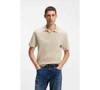 BOSS Polo en jacquard de algodón con cuello abierto - StyleH-Pye 251, 50561203 Beige claro XXL