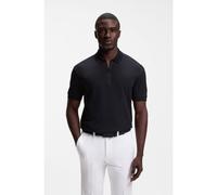 BOSS Polo en jacquard de rejilla con cuello con cremallera - StylePL_Terrace Zip, 50559328 Azul oscuro XS