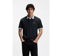 BOSS Polo en punto de algodón con detalles de raya - StylePe_Blocks, 50561815 Azul oscuro XXL