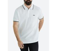 Boss Polo manga corta de hombre tallas grandes. Blanco 5XL