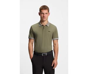 BOSS Polo Paddy de algodón elástico con control de la humedad - StylePL_GOC Chip Paddy, 50554583 Oliva L